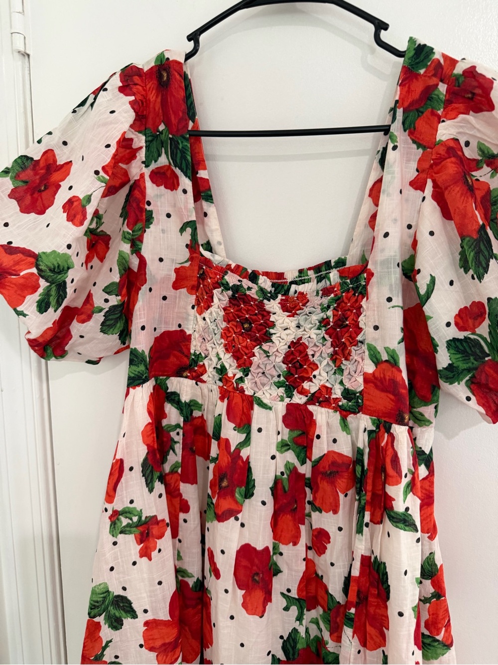 Maeve Anthropologie Floral Smocked Dress M Cottagecore Prairie Romantic NWT - Picture 4 of 10